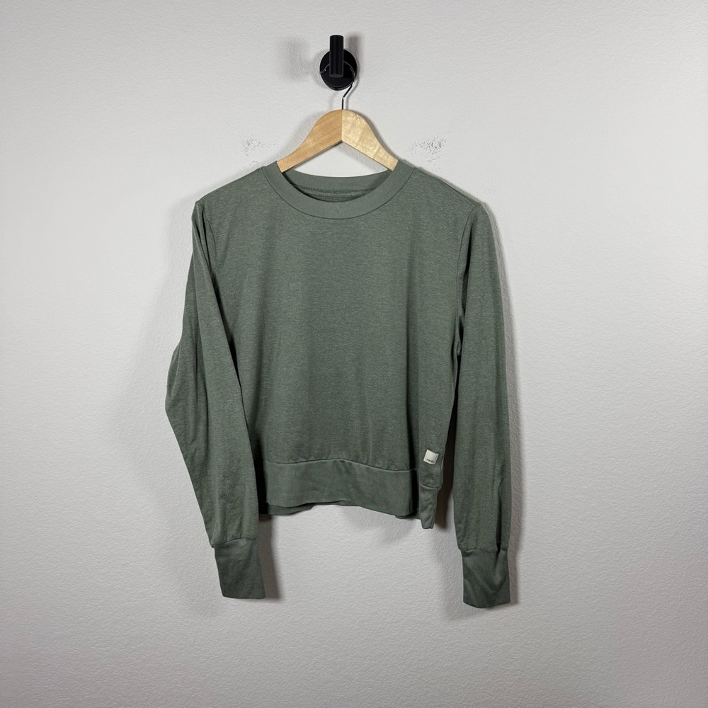 Vuori Women’s Daydream Crew Long Sleeve in Marsh Heather Green Size L - Picture 3 of 8